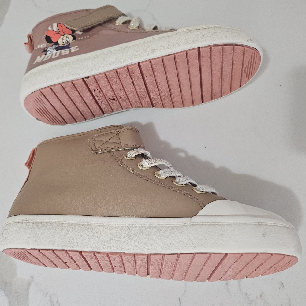 Disney Brown and Pink Sneakers High-Top Casual